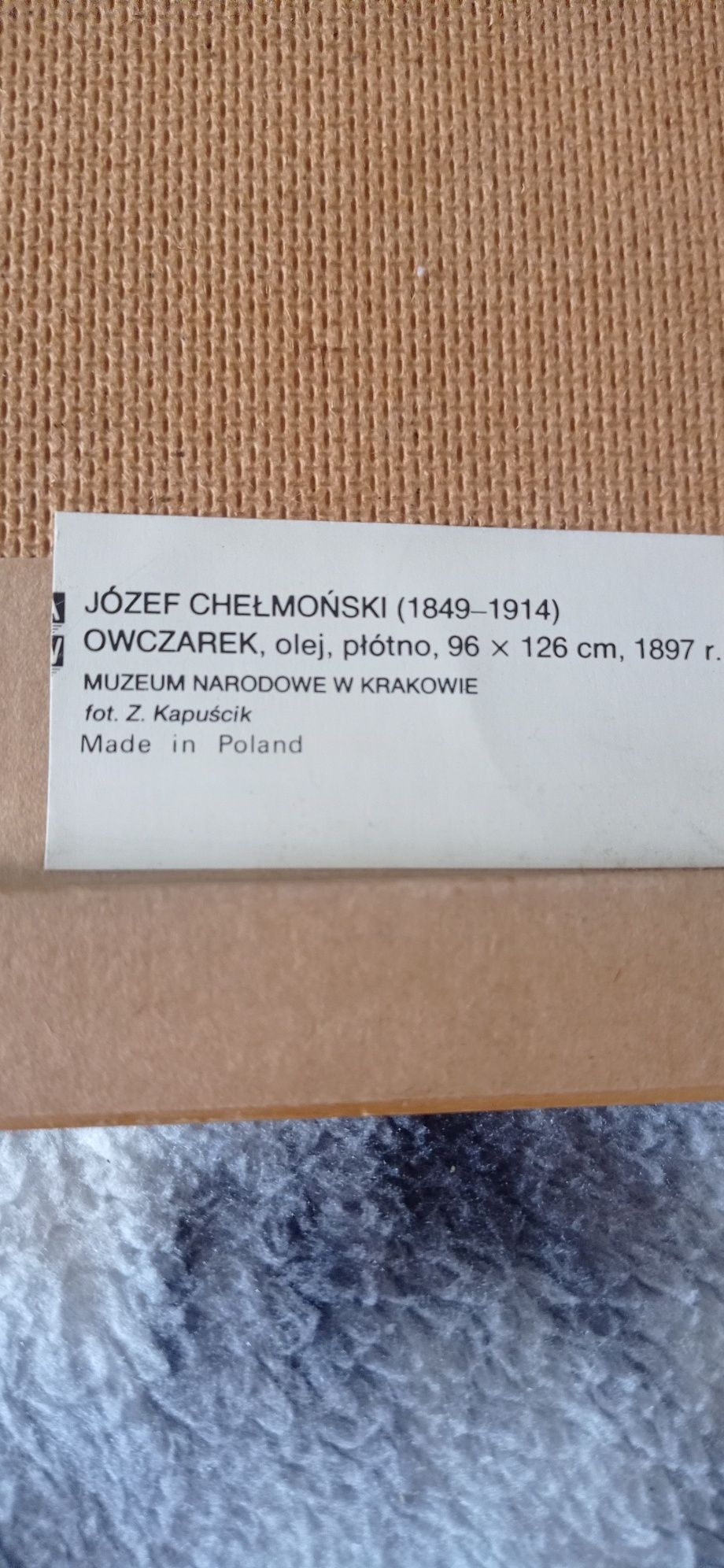 Obraz Józefa Chełmońskiego,, Owczarek "