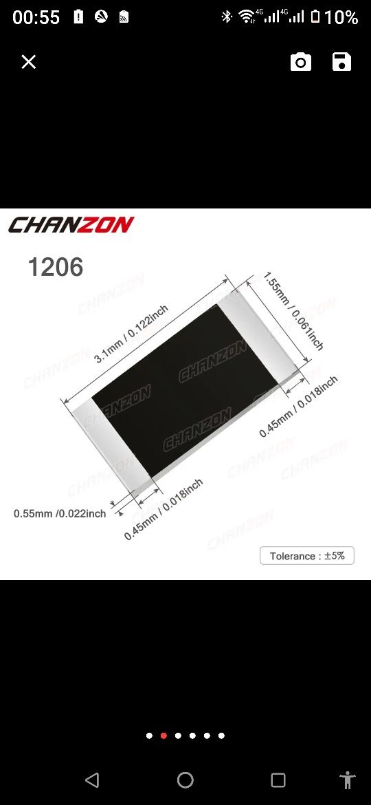 Резистор опір смд smd 1206 та 0603