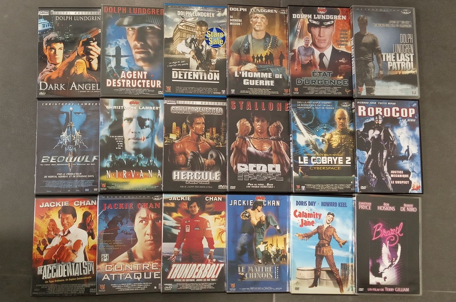 Dário, Dolph, Stallone, Lambert, Arnold, Jackie film
