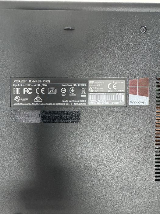 Portátil ASUS K555Q