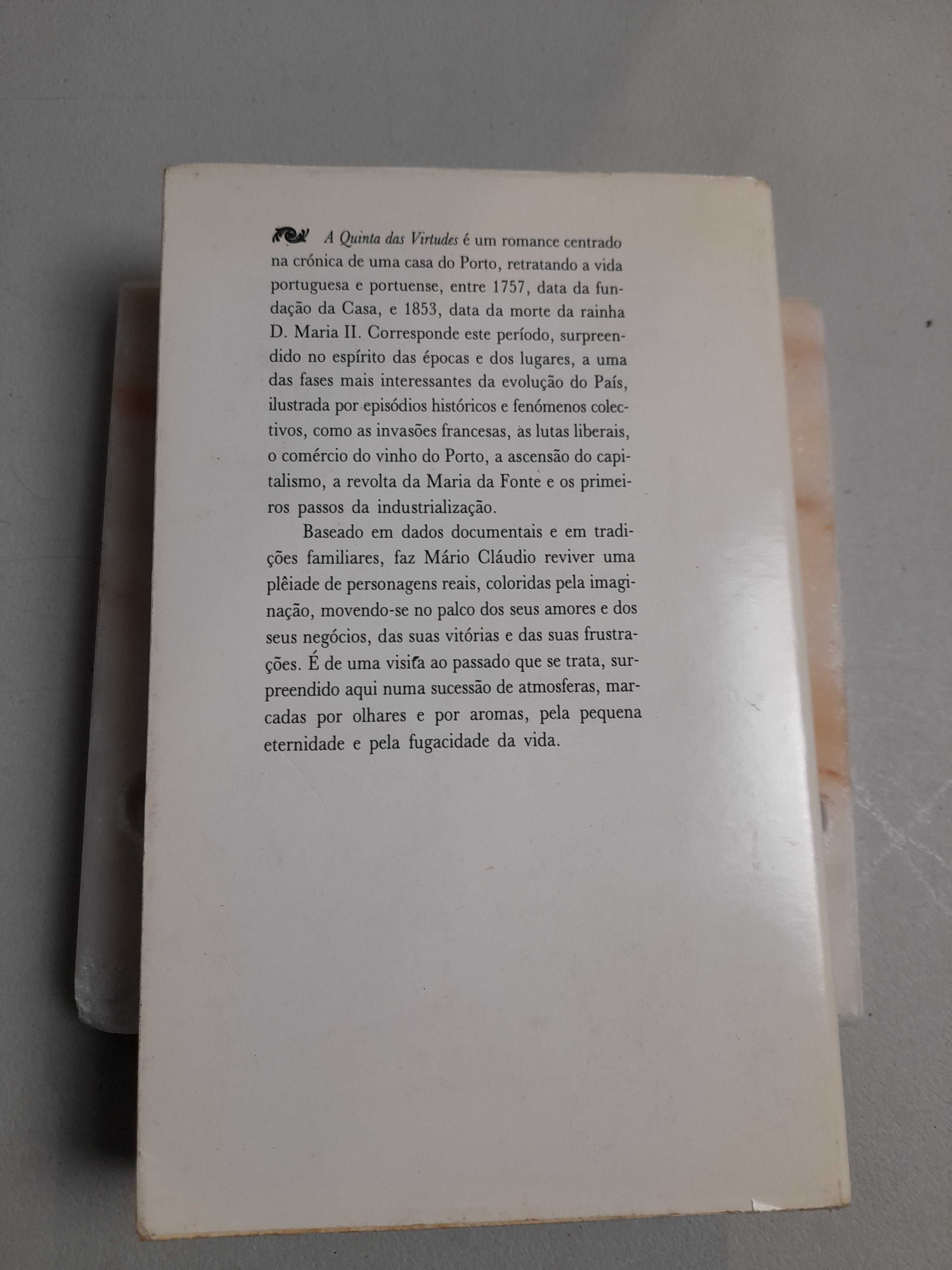 Livro- Ref CxC  - Mário Cláudio - a quinta das virtudes