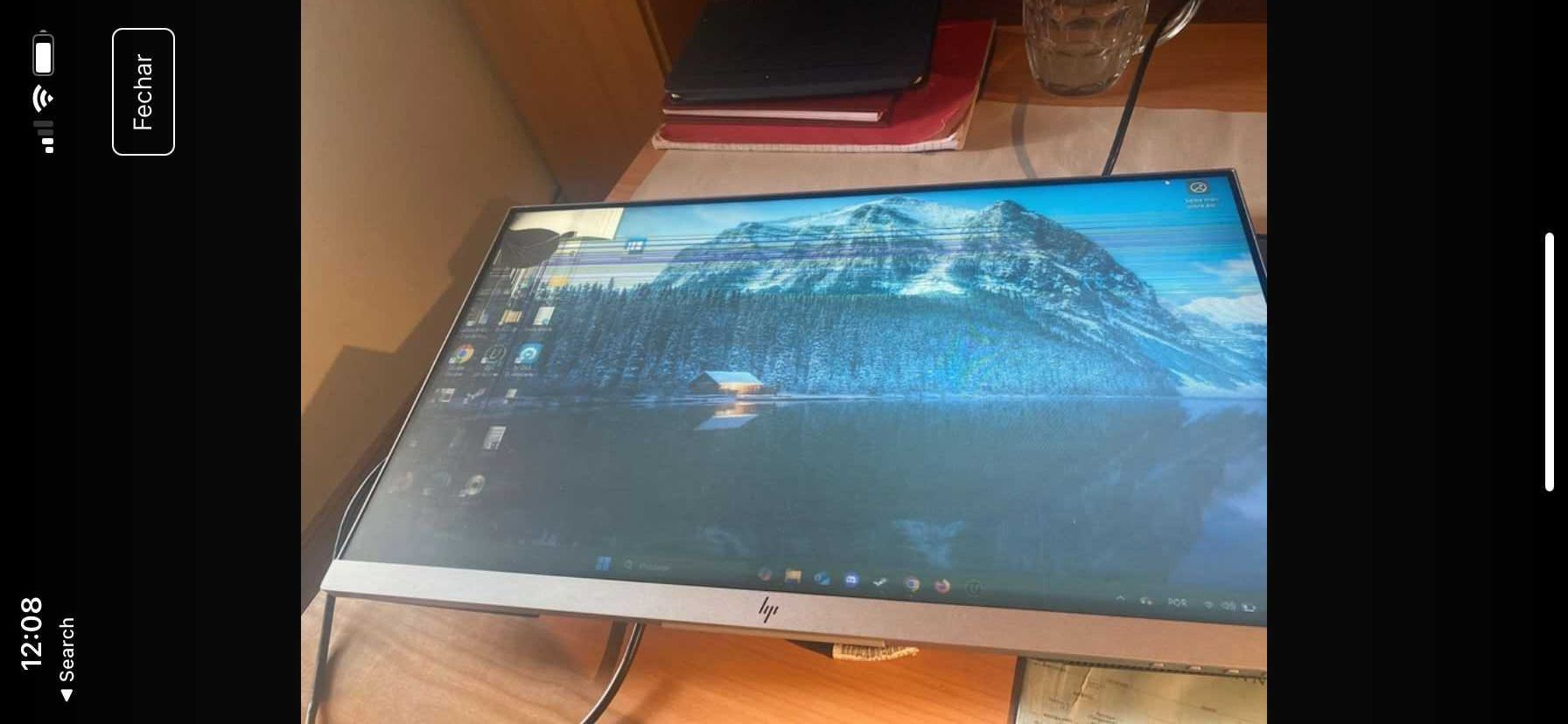 Vendo monitor da HP 24" com tela partida *ver fotos*