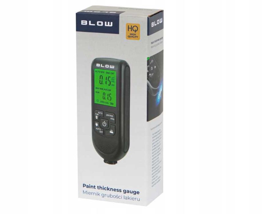 Miernik Grubości Lakieru Tester Czujnik lcd 2000um Aluminium Stal