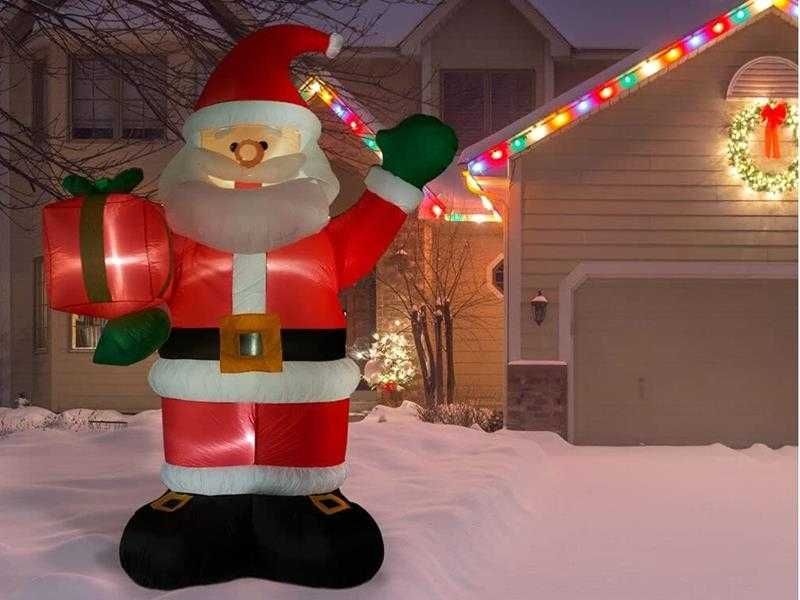 Dmuchany Święty Mikołaj • Balon • Podświetlenie LED / Wysokość 240 cm.