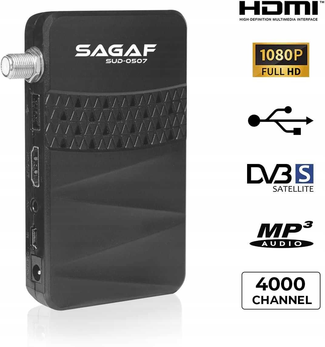 Tuner dekoder Sagaf SUD-0507 FULL HD 1080P DVB S2 + HDMI