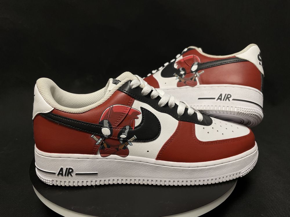 Nike Air Force 1 42,5 custom Deadpool