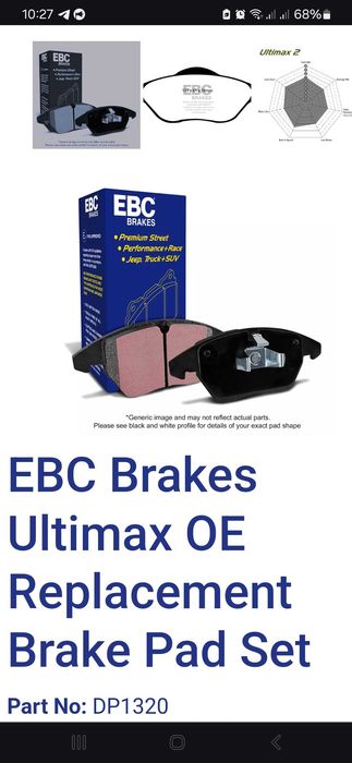 Гальмівні колодки Ford Fiesta, Ford Fusion, Mazda 2