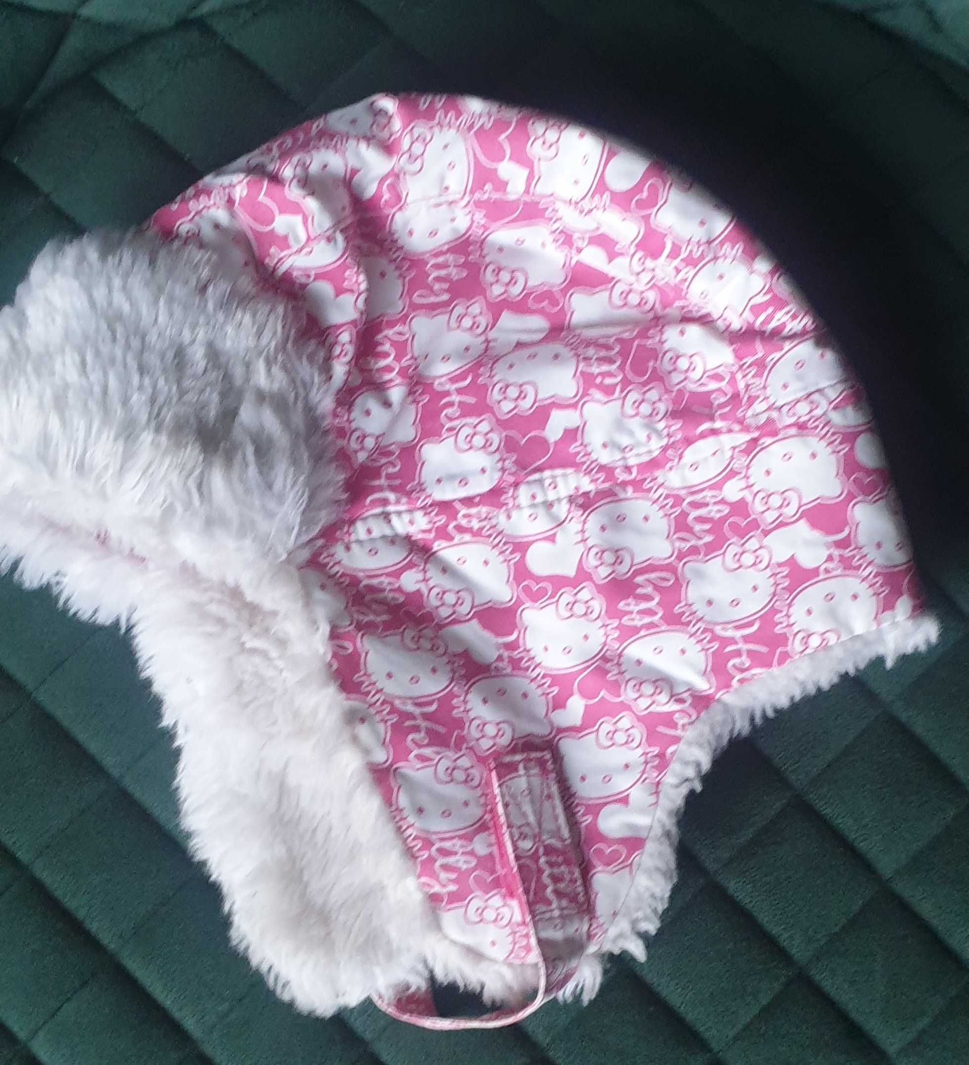 Hello Kitty Czapka zimowa dla dziewczynki, uszatka  2-4 latka  H&M