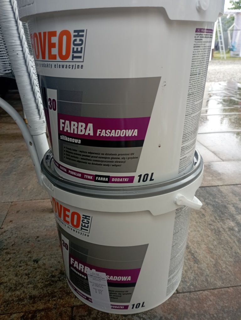 Farba elewacyjna sylikonowa kremowy bez