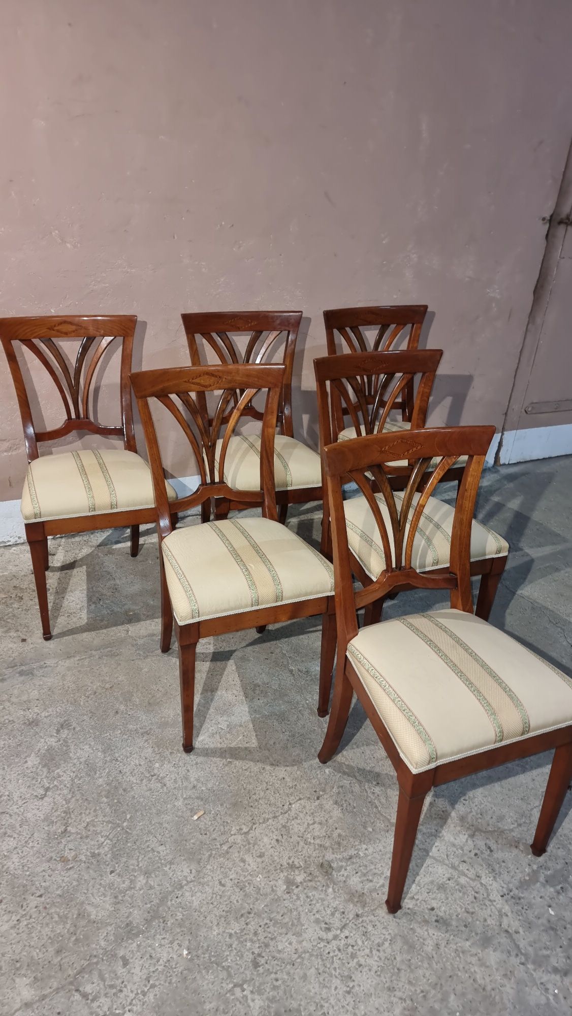 Antyczne Krzesła Biedermeier kpl 6szt