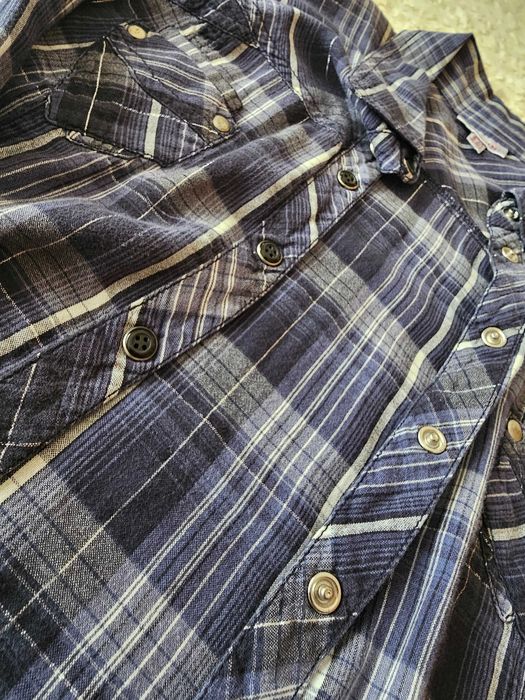 Camisa BIAGGINI Xadrez Azul e Branco - Tamanho 40 (M/L)