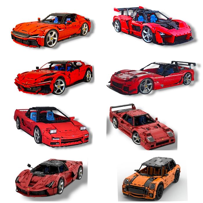 Кастомні Альтернативні інструкції LEGO Technic Ferrari, Bugatti, Ford.