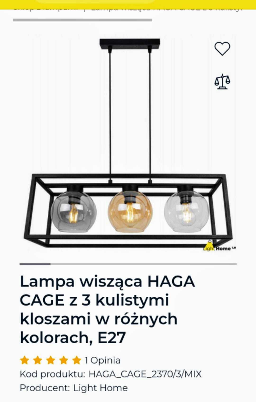 Stylowa, nowoczesna lampa, nieużywana