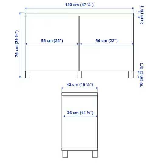 Ikea BestÅ - Comb arrumação c/portas