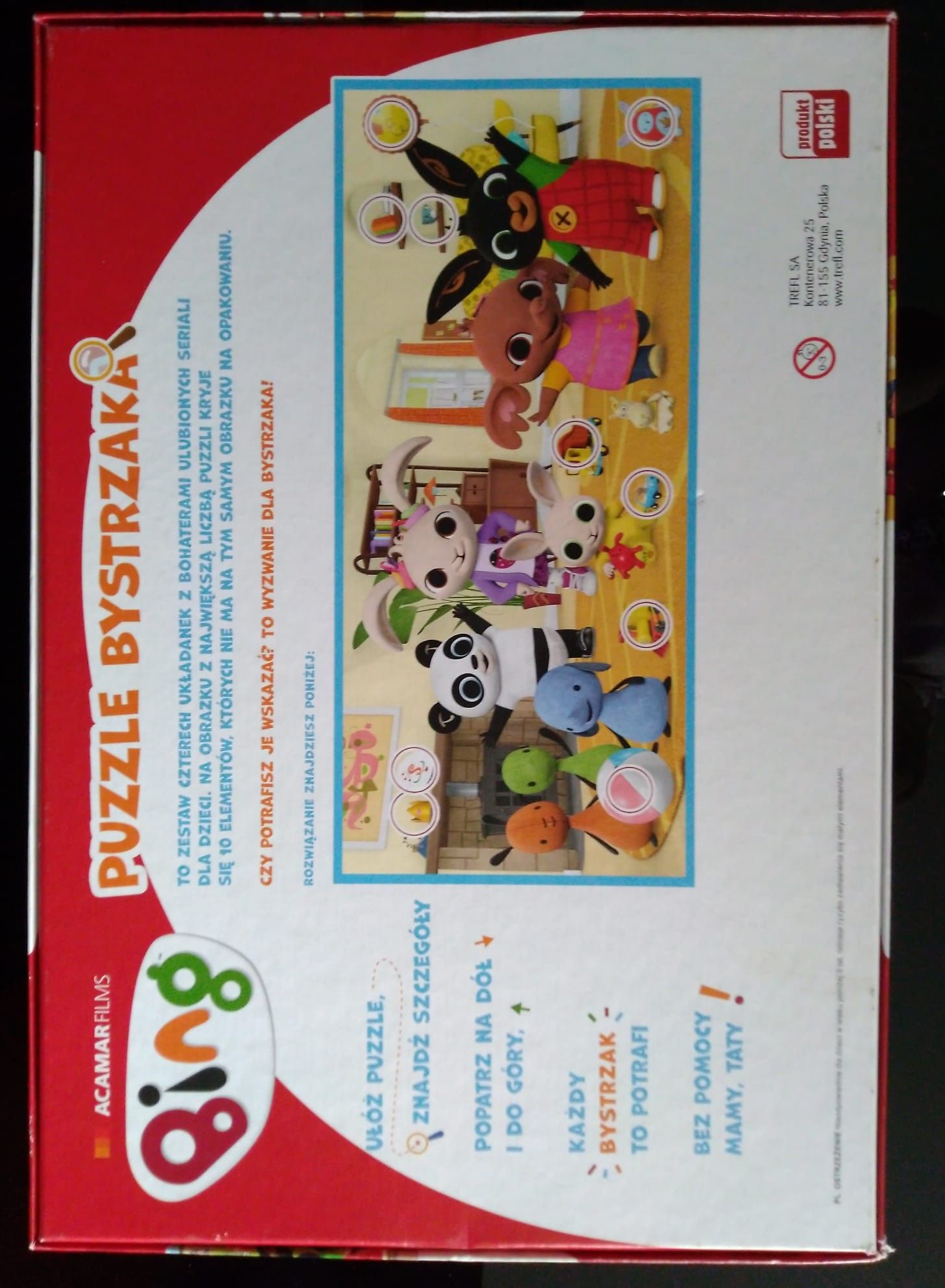 BING PUZZLE BYSTRZAKA 4w1 marki Trefl jak Nowe