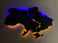Мапа України з підсвіткою