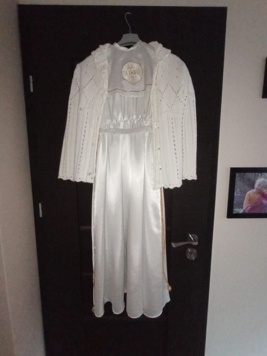 Alba komunijna + buciki + sweterek