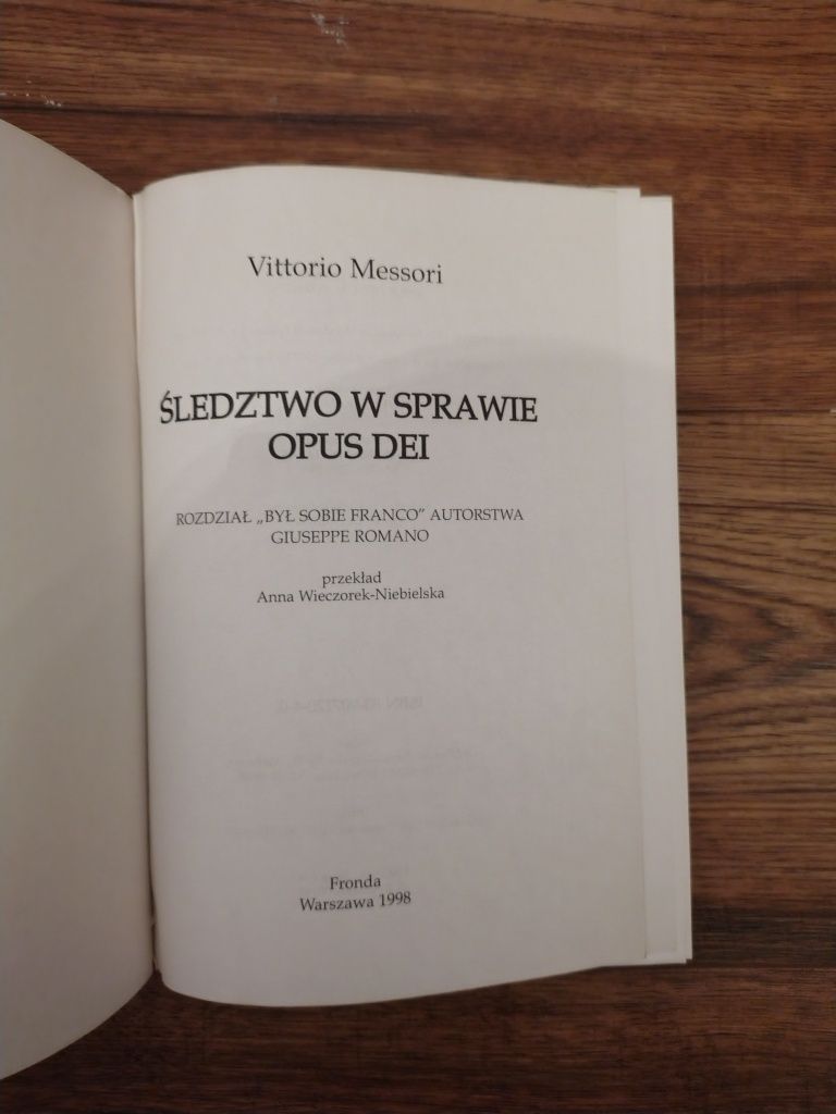 Śledztwo w sprawie Opus Dei Vittorio Messori