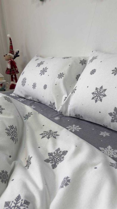 Комлект Фланель Байка Турция Фабрика полутоный двушка евро семейный