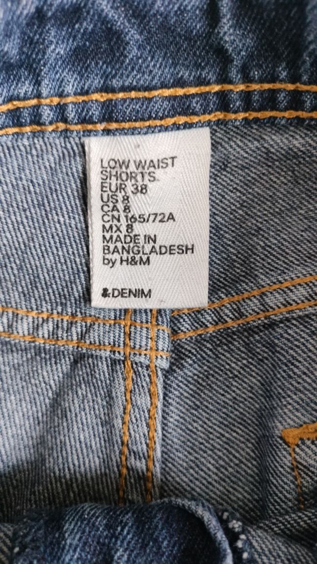 Szorty krótkie spodenki jeansowe H&M 38 podwinięte nogawki