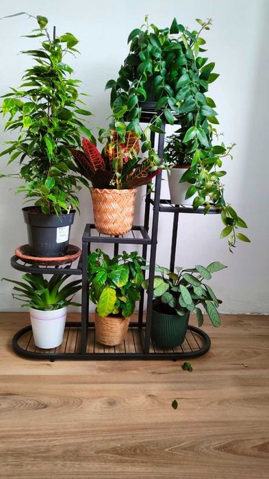 Kwietnik Metalowy Stojak Na Kwiaty Rośliny Stojący Industrialny