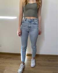 Skinny jeans rurki z wysokim stanem high waist Zara XS XXS 34 32