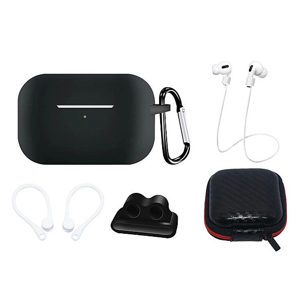Zestaw silikonowe etui AirPods Pro 2 / AirPods Pro 1 + futerał / zacze