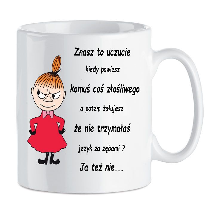 Kubek z nadrukiem Mała Mi, Muminki, Śmieszne, Zabawny tekst BI-MI-0032