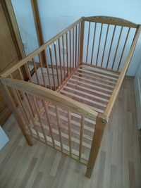 Łóżeczko drewniane dla niemowlaka 120x60
