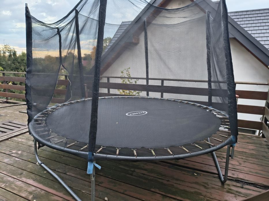 Trampolina Fitnet 312cm + drabinka +  siatka , powypadkowa