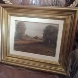 Quadro óleo em tela "Paisagem Bucólica" - Assinado