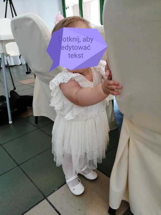 SESJA Zdjeciowa Sukienka body i sweterek chrzest roczek ręcznie robion