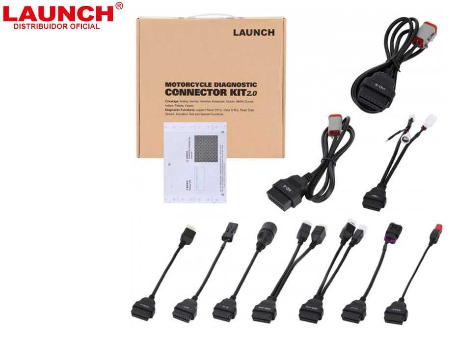 Launch KIT Diagnóstico OBD Motas + Adaptadores (NOVO)