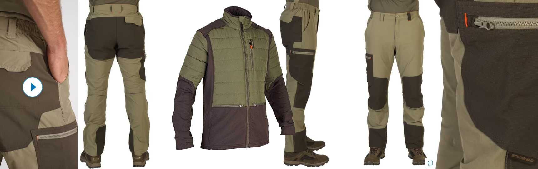 Solognac Штани тактичні олива + куртка полювання 500 Hybrid P