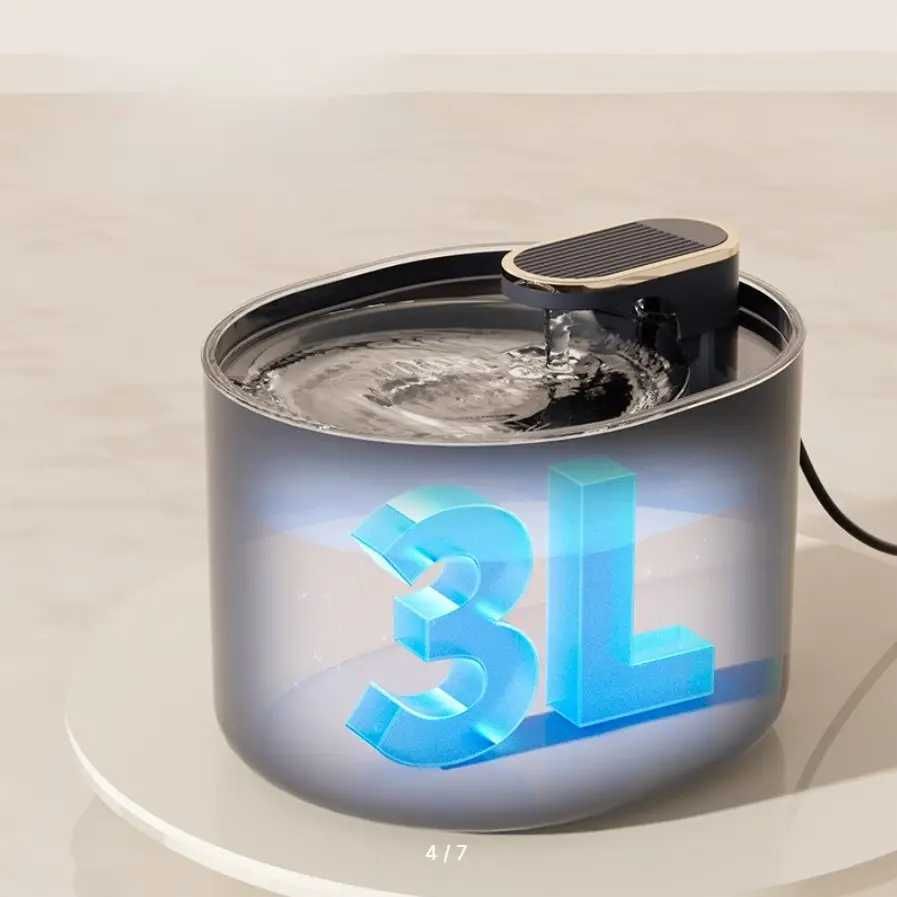 Автоматическая поилка 3л Поилка фонтан для животных подсветка фильтр