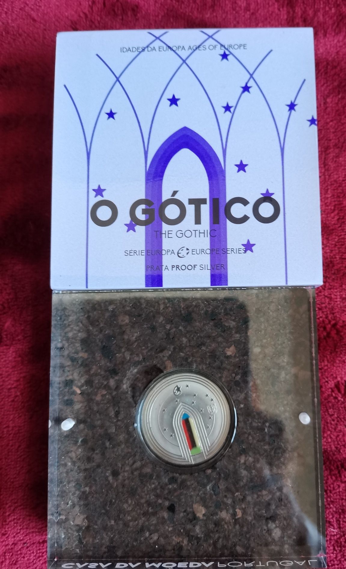 Moeda prata proof em estojo "O Gótico"