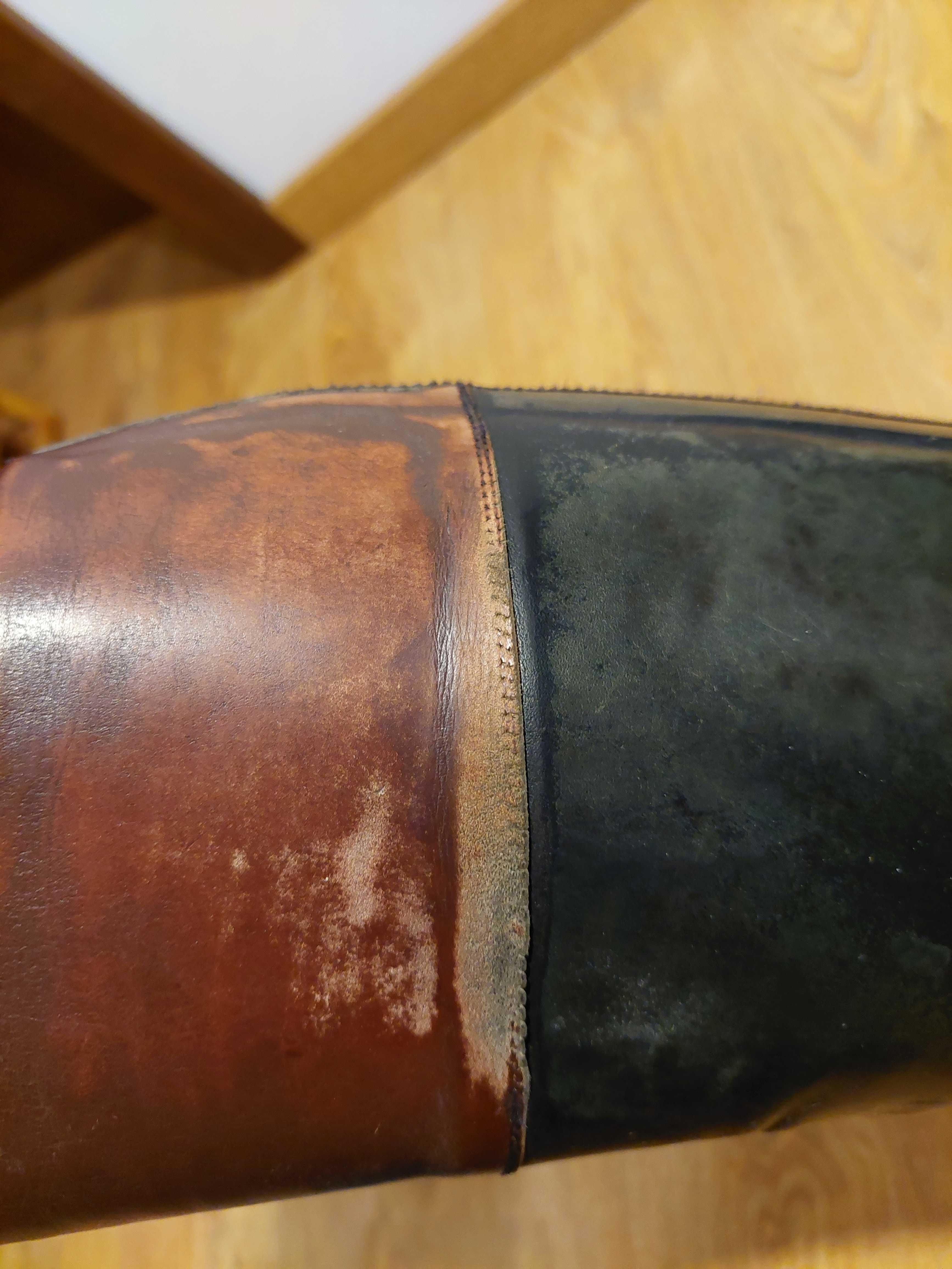 Skórzane buty jeździeckie oficerki r. 38/38,5