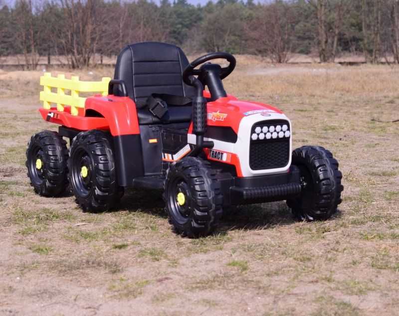 Autko SUPER TRAKTOR FAST Z PRZYCZEPĄ na akumulator pojazd jeździk RC