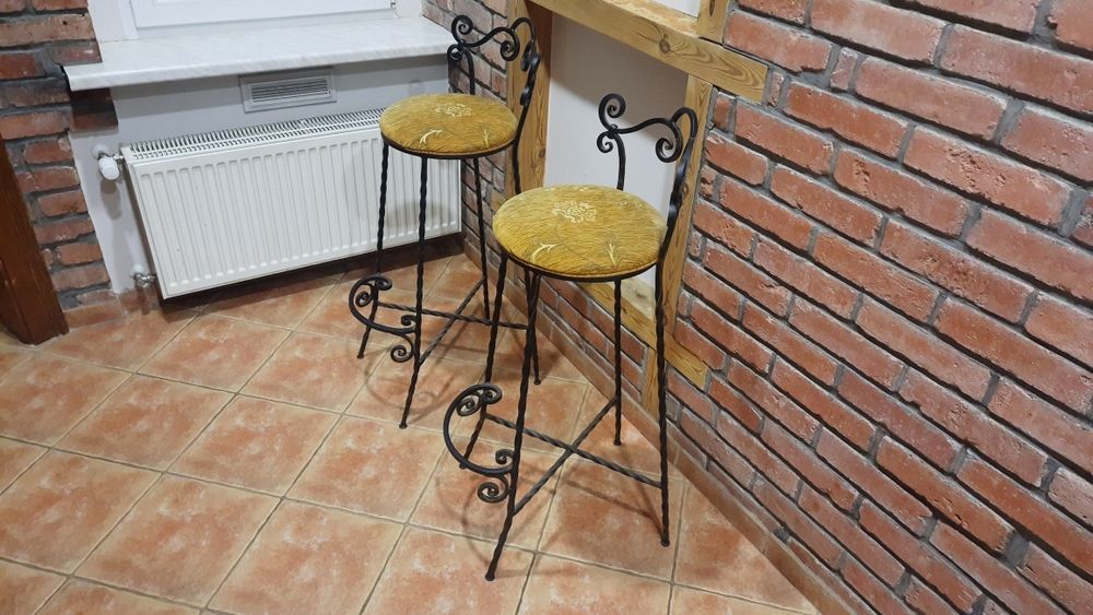 Hoker  krzesło barowe 2x ciężki metalowy