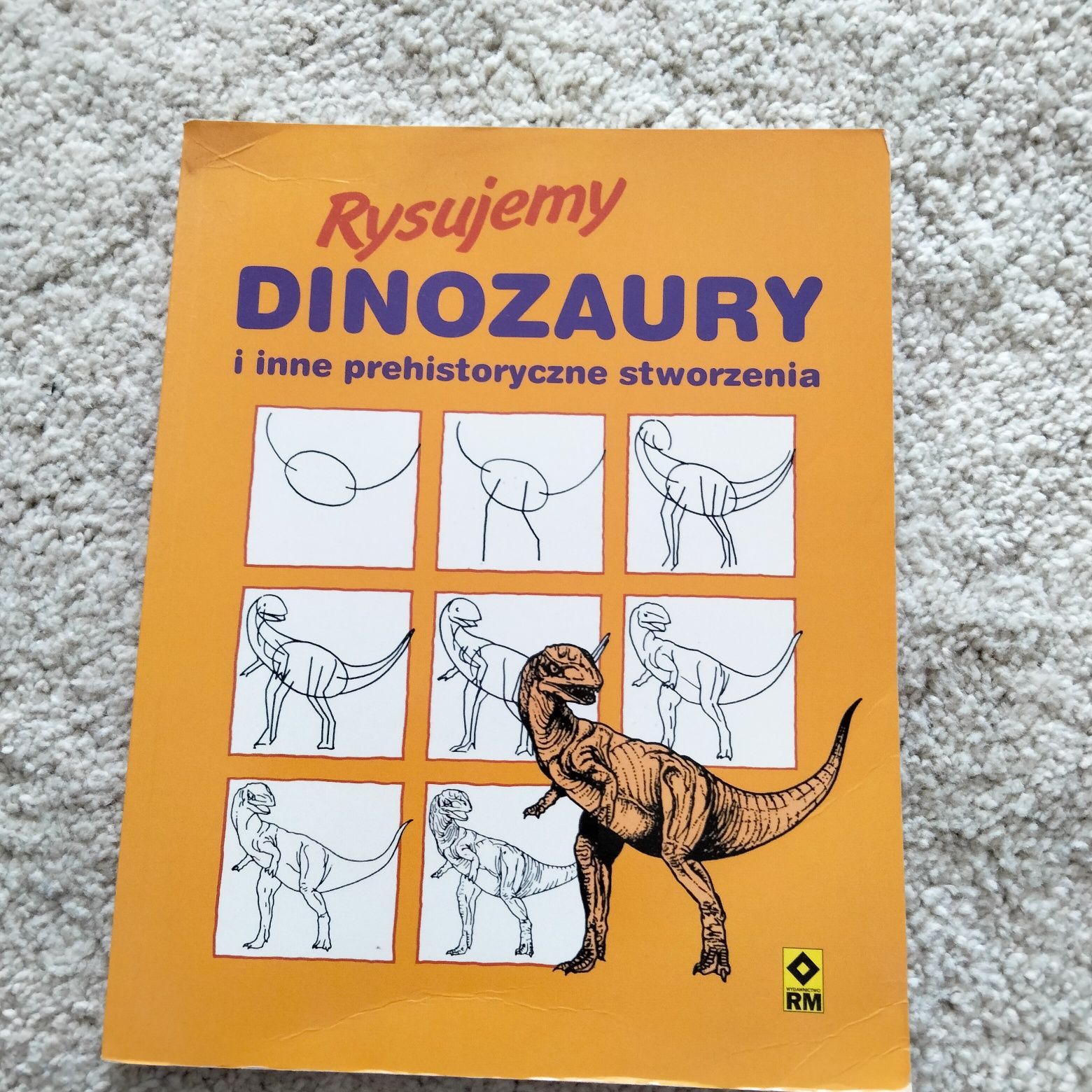 Nieużywana książka do malowania dinozaurów