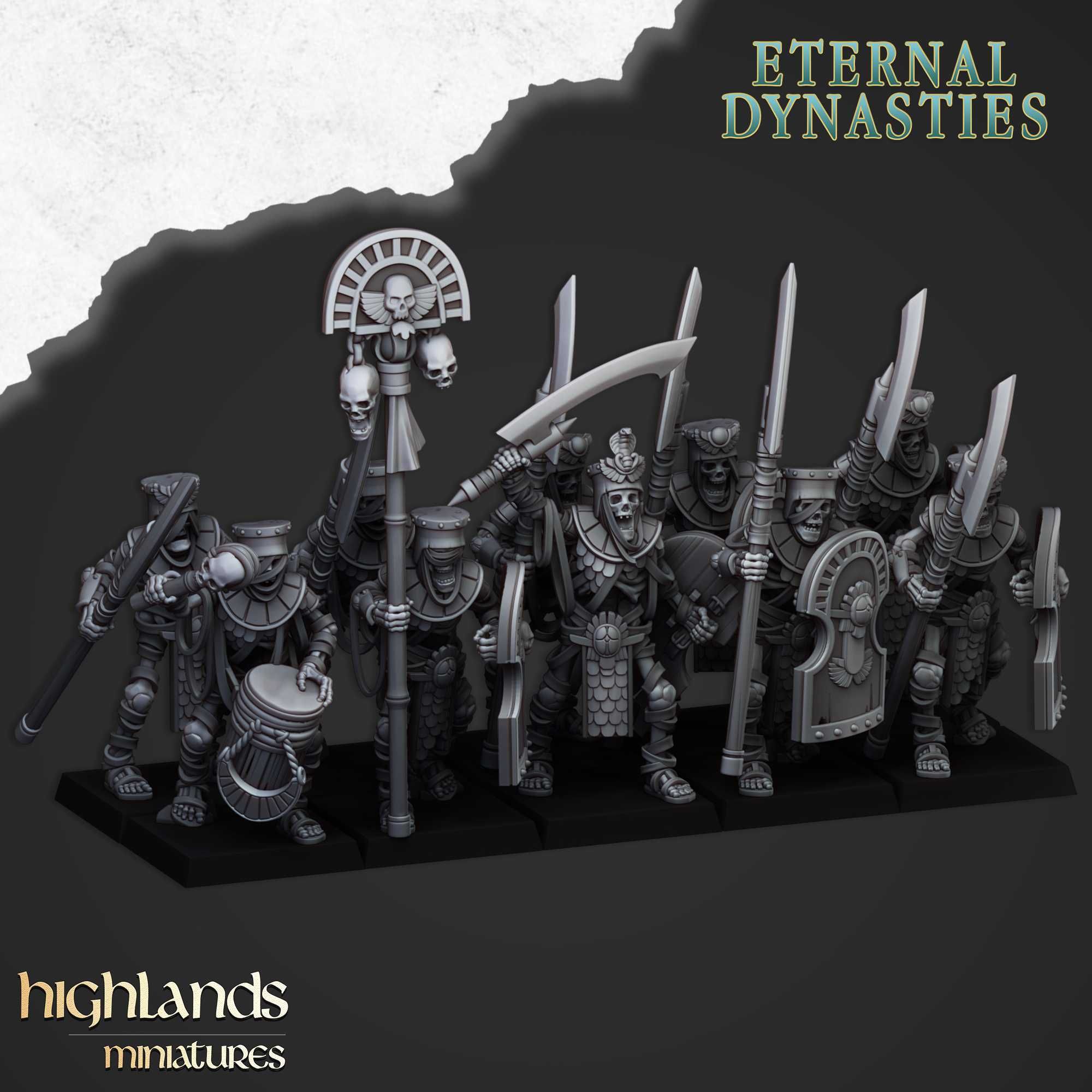 Ancient Guard with Halberds - WFB ToW AoS - Highlands x10