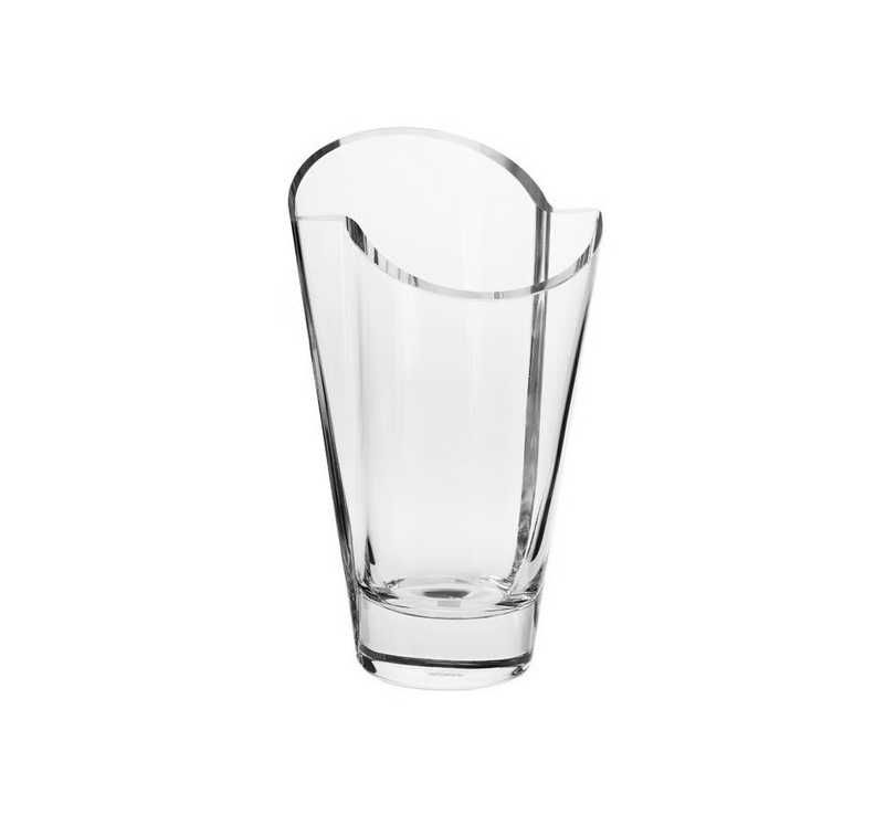 Nowy ręcznie wykonany wazon asymetryczny Krosno Glass 30 cm