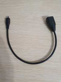 OTG кабель переходник USB (мама) — micro USB (папа) адаптер