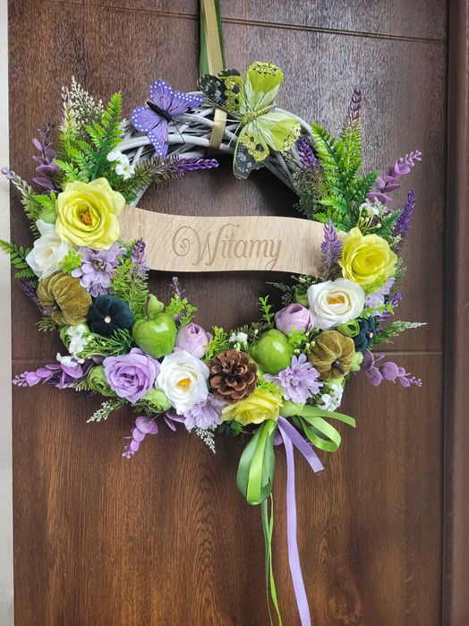 Wianek jesienny z wrzosami