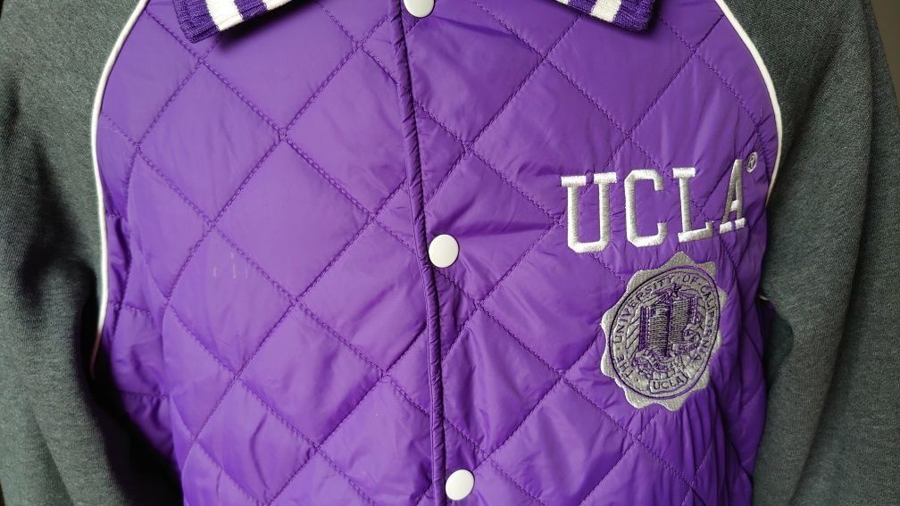 Kurtka bejsbolówka bluza męska Heritage UCLA L fioletowa szara