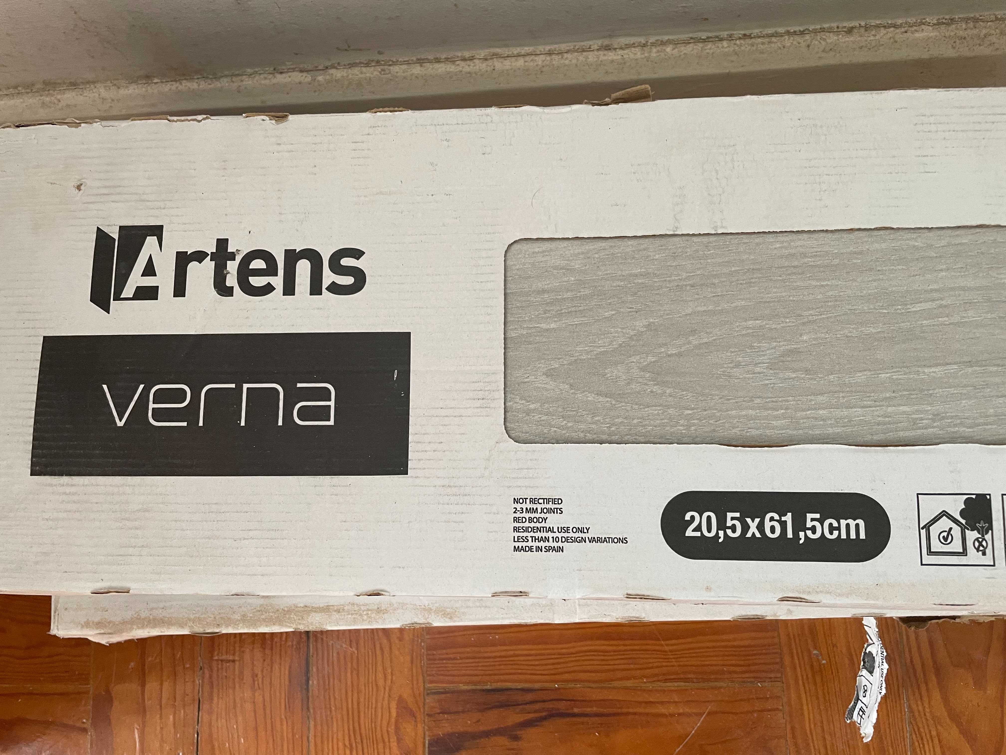Pavimento cerâmico Verna Gris mate Artens - 4 caixas inteiras
