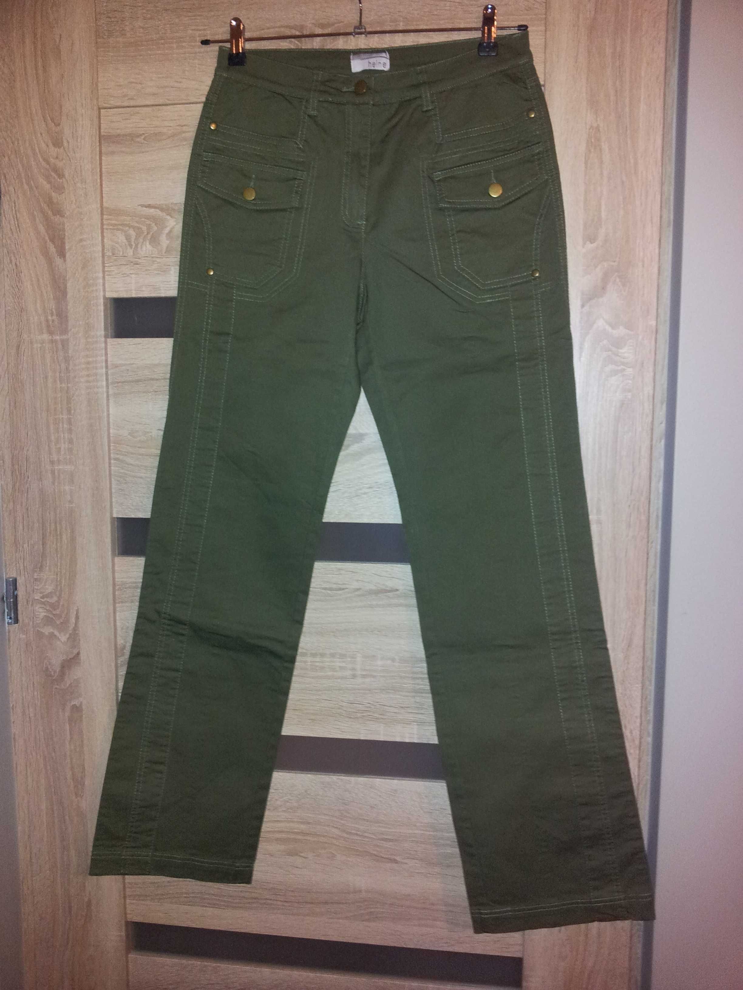 Zielone/khaki spodnie (Heine) r. 38