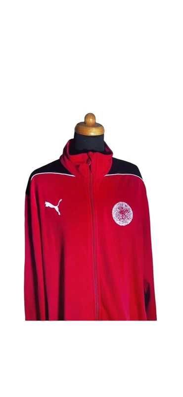 Świetna bluza męska rozpinana czerwona puma sportowa XL
