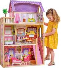 Drewniany domek dla lalek KidKraft Kayla z akcesoriami i meblami