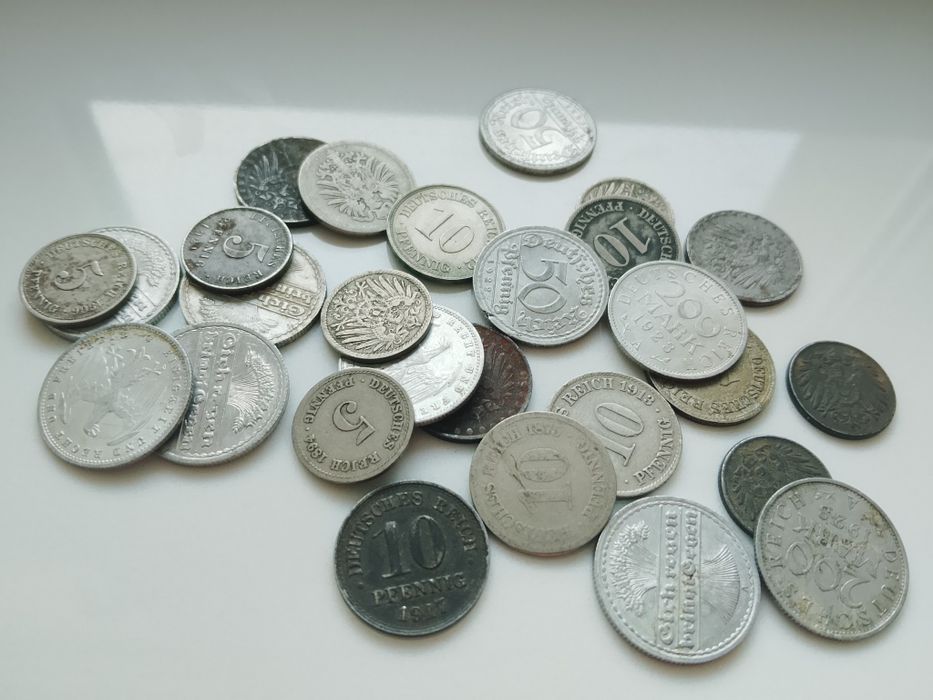 Monety Przedwojenne Cesarstwo Niemieckie Weimar III Rzesza Niemcy